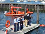 Cadets standby to assist their comrades from the water. Photo by CWO F. Woodward, NSCC